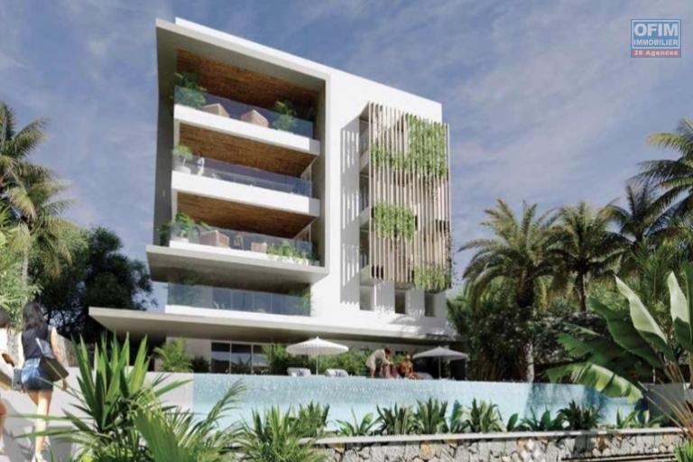 Flic en Flac for sale project of apartments accessible to foreigners with residence permit located in a luxury complex with swimming pool close to shops and the beach.