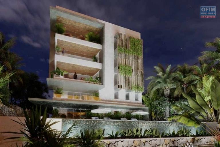 Flic en Flac for sale project of apartments accessible to foreigners with residence permit located in a luxury complex with swimming pool close to shops and the beach.