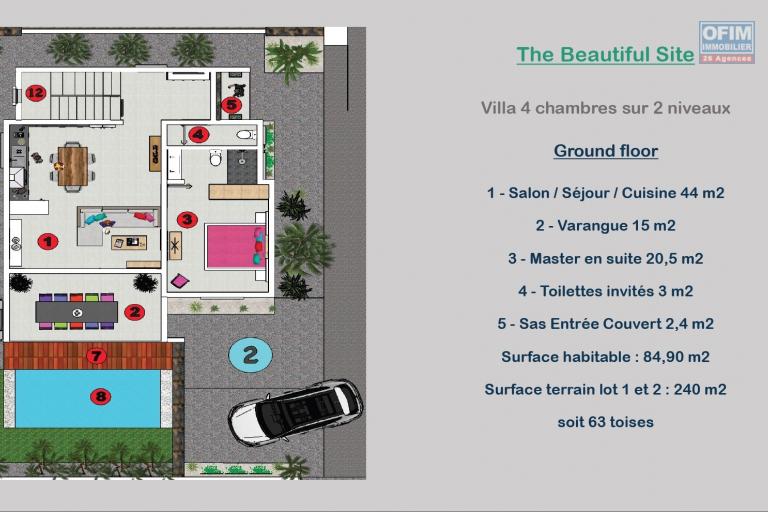 Sale four villas for sale, located in The Vale two minutes from the Croisette in a residential area