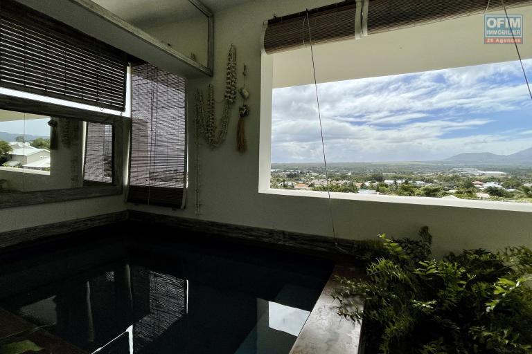 Tamarin for sale 3 bedroom apartment in a residential area with a superb view of the mountain and the bay of Tamarin located in a secure complex.