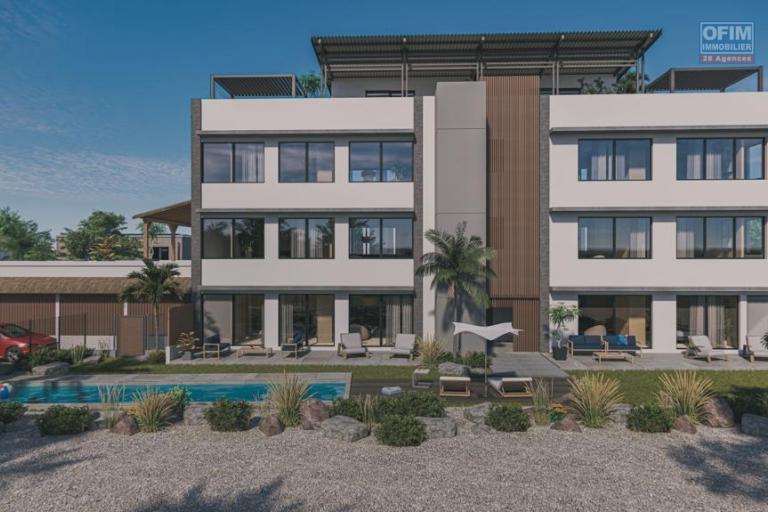 For sale in a program of 5 apartments, a type 3 accessible for purchase to foreigners and Mauritians located in Bain Bœuf 900 meters from the beach on foot, a winners supermarket 2 km away.