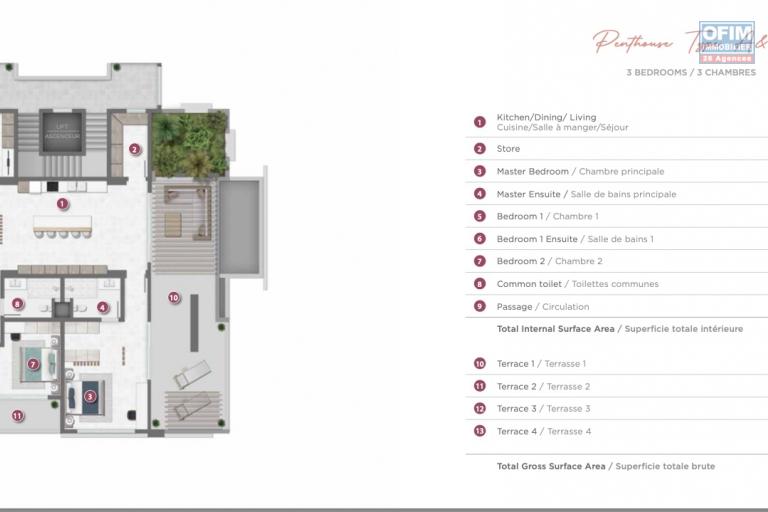 In project a program of 35 apartments accessible for purchase to foreigners and Mauritians in Grand Bay / Pereybère near the costal road and the sea. These apartments offer a permanent residence permit to the whole family.