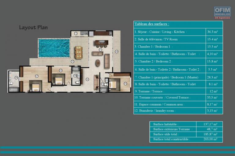 For sale a program of 16 new villas, exclusive sale to Mauritian citizens only, in a quiet and residential location in Mont Mascal.