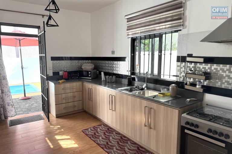 Flic en Flac for rent recent 4 bedroom duplex villa with swimming pool located in a quiet residential area.