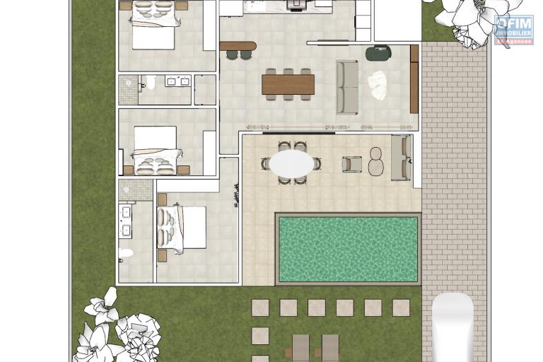 Single-story villa, nearing completion, MONT-MASCAL