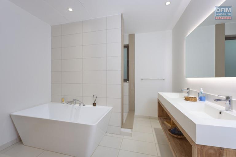 Accessible to foreigners Apartment GRAND BAIE - PEREYBERE - POINTE AUX CANONNIERS – photo 9 of 15 – Spacious bathroom