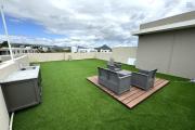  Flic en Flac for rent magnificent and recent 3 bedroom apartment with roof terrace, breathtaking view, swimming pool and parking.