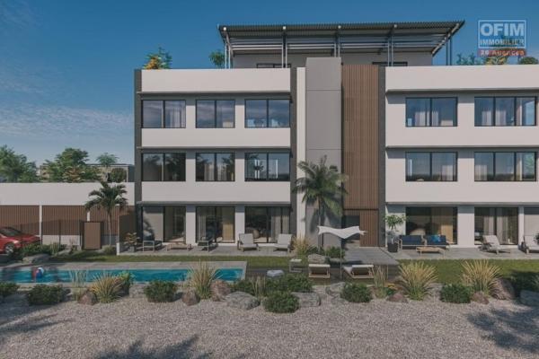 For sale a unique property to European standards, combining ecology, comfort and technology in a program of 5 apartments in Bain Bœuf, 2 minutes from the beach of Bain Bœuf, accessible for purchase to foreigners and Mauritians.