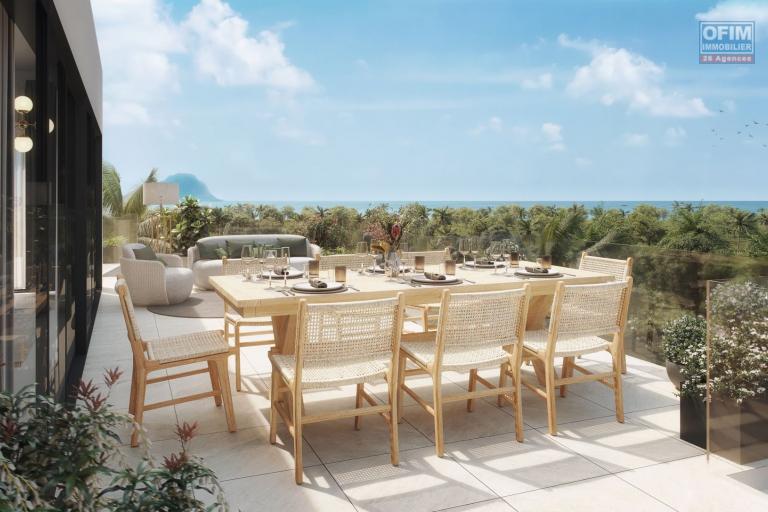 For sale 3-bedroom penthouses from 128 to 145m&sup2; in the heart of Tamarin available to foreigners(R+2)