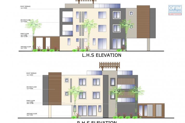 A vendre dans un programme de 6 appartements à la Pointe aux Canonniers à 80 mètres de la mer, accessible à l’achat avec un permis de residence permanent AUX ETRANGERS ET AUX MAURICIENS.