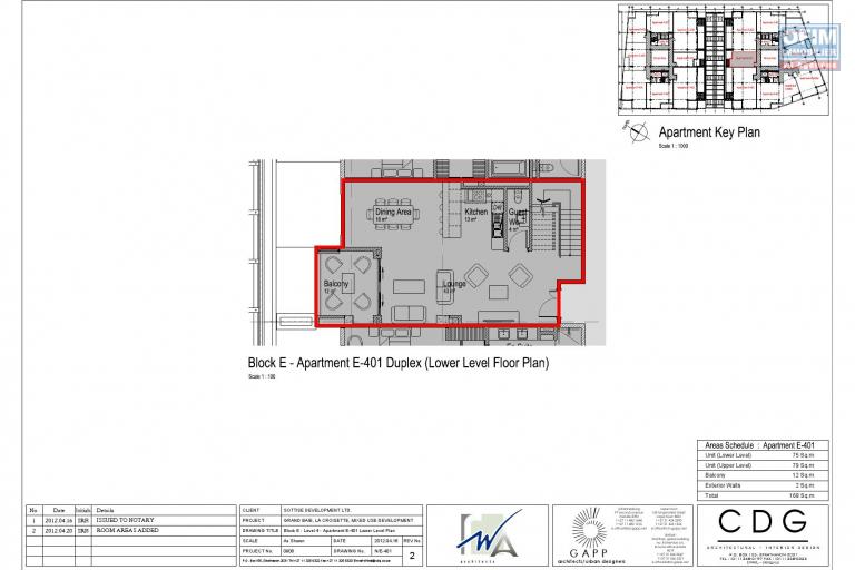 En revente un appartement accessible à l’achat aux étrangers avec un permis de residence permanent pour toute la famille à Grand Baie La Croisette.