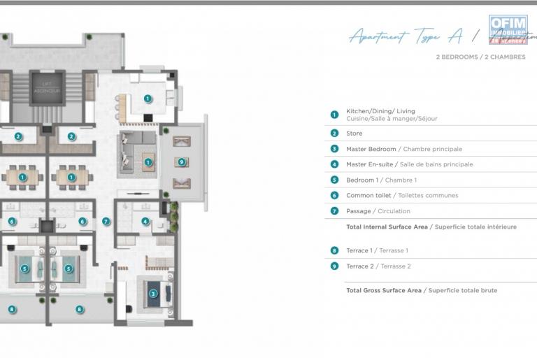 Accessible aux étrangers Appartement GRAND BAIE - PEREYBERE - POINTE AUX CANONNIERS – photo 7 sur 9