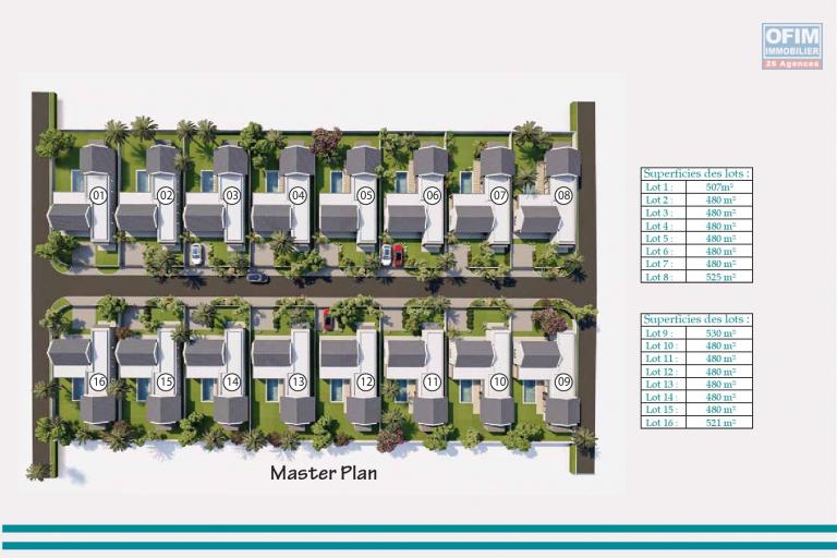 A vendre un programme de 16 villas neuves, vente exclusive aux citoyens Mauriciens uniquement, dans un endroit calme et résidentiel à Mont Mascal.