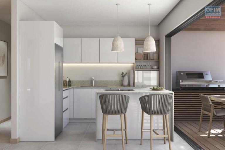 A vendre un magnifique appartement de 3 chambres à coucher avec vue mer dans une résidence haute de gamme à Pereybère.