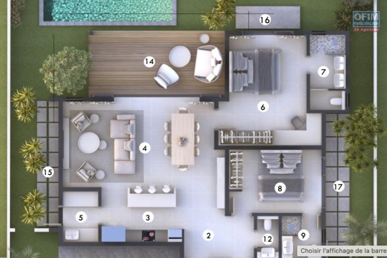 A vendre : 9 villas de luxe sur 15 dans un programme immobilier d’exception à Bain Boeuf, accessible aux étrangers.