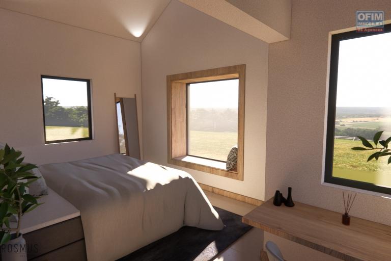  Flic en Flac à vendre belle villa 4 chambres livraison Juin 2025 avec vue océan, piscine et garage située dans un quartier résidentiel et sécurisé.