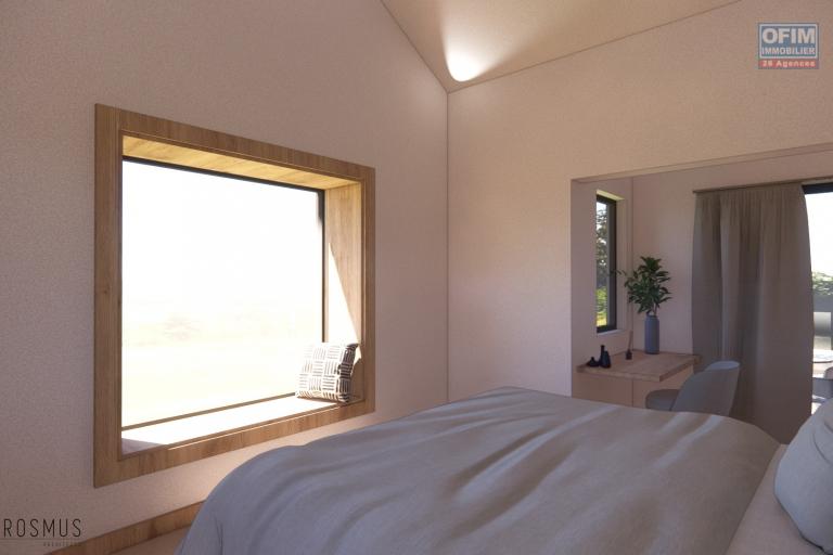  Flic en Flac à vendre belle villa 4 chambres livraison Juin 2025 avec vue océan, piscine et garage située dans un quartier résidentiel et sécurisé.