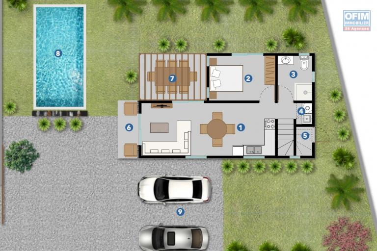 À VENDRE – Villas neuves sur plan à Bain Boeuf, à 8 minutes à pied de la plage !