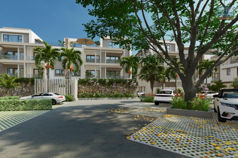 Tamarin, Mauritius: 2-bedroom penthouse for sale in PDS (Public Service Deposit) accessible to foreigners, located in the heart of town close to shops, schools, beach, etc.