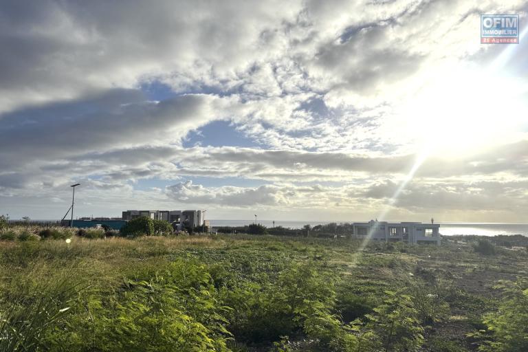 Flic en Flac Ile Maurice &ndash;Terrain r&eacute;sidentiel avec vue dans un morcellement s&eacute;curis&eacute;