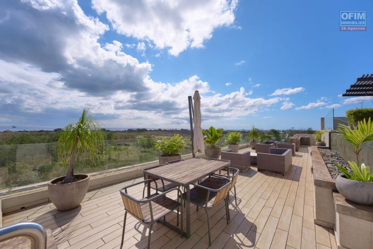 Accessible aux étrangers Appartement POINTE AUX PIMENTS - BALACLAVA - BAIE DU TOMBEAU – photo 11 sur 14 – Terrasse spacieuse