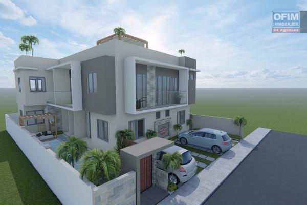 Flic En Flac à vendre appartements avec piscine commune. Magnifiques petits projets de quatre appartements situés à deux pas de la plage et des commerces au calme.